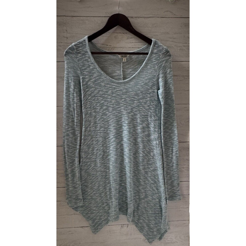 Mudd Asymmetrical Light Green Burnout Tunic XS